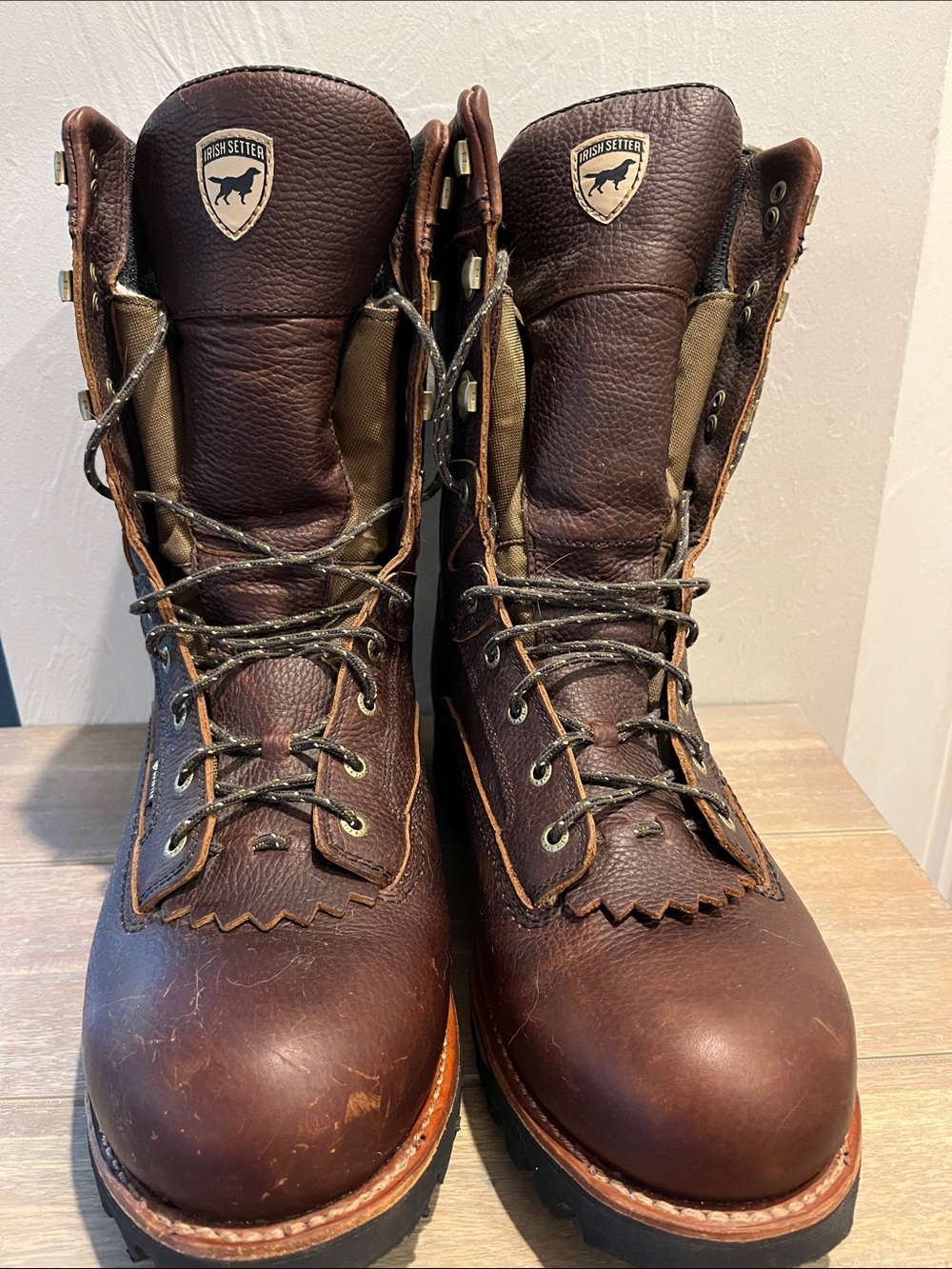 Irish Setter Dark Brown Leather Lace-Up Work Boots